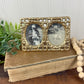 Vintage Ornate Solid Brass Double Frame