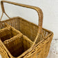 Vintage Wicker Storage Basket with Dividers