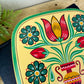 Vintage Folk Art Cookie Tin