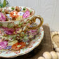 Vintage Norcrest Hand Painted Fine China Teacup & Saucer