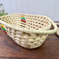 Vintage Woven Straw Catchall Basket