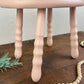 Painted Wooden Milk Stool with Floral Details