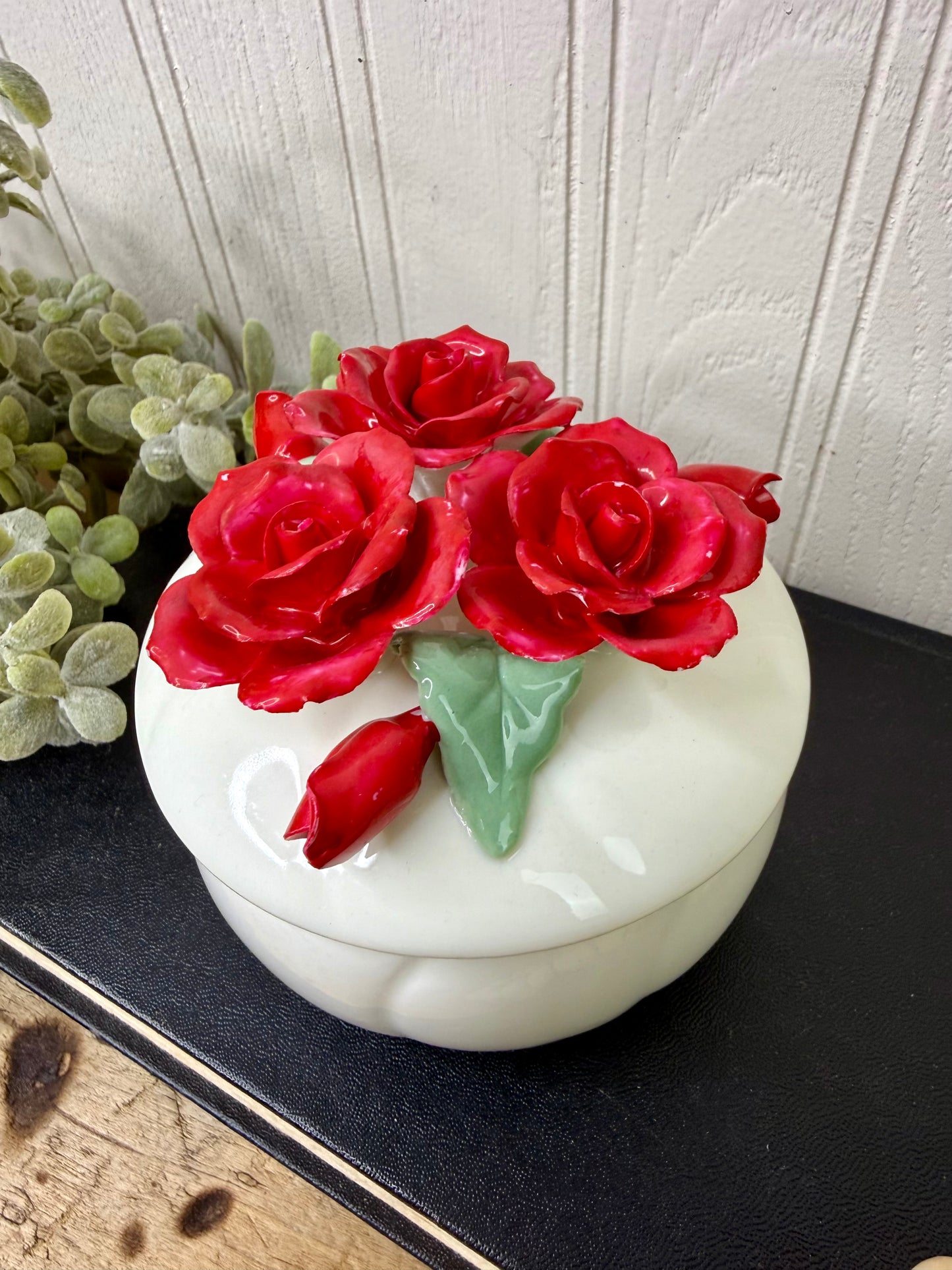 Vintage Heritage House Porcelain Musical Trinket Box