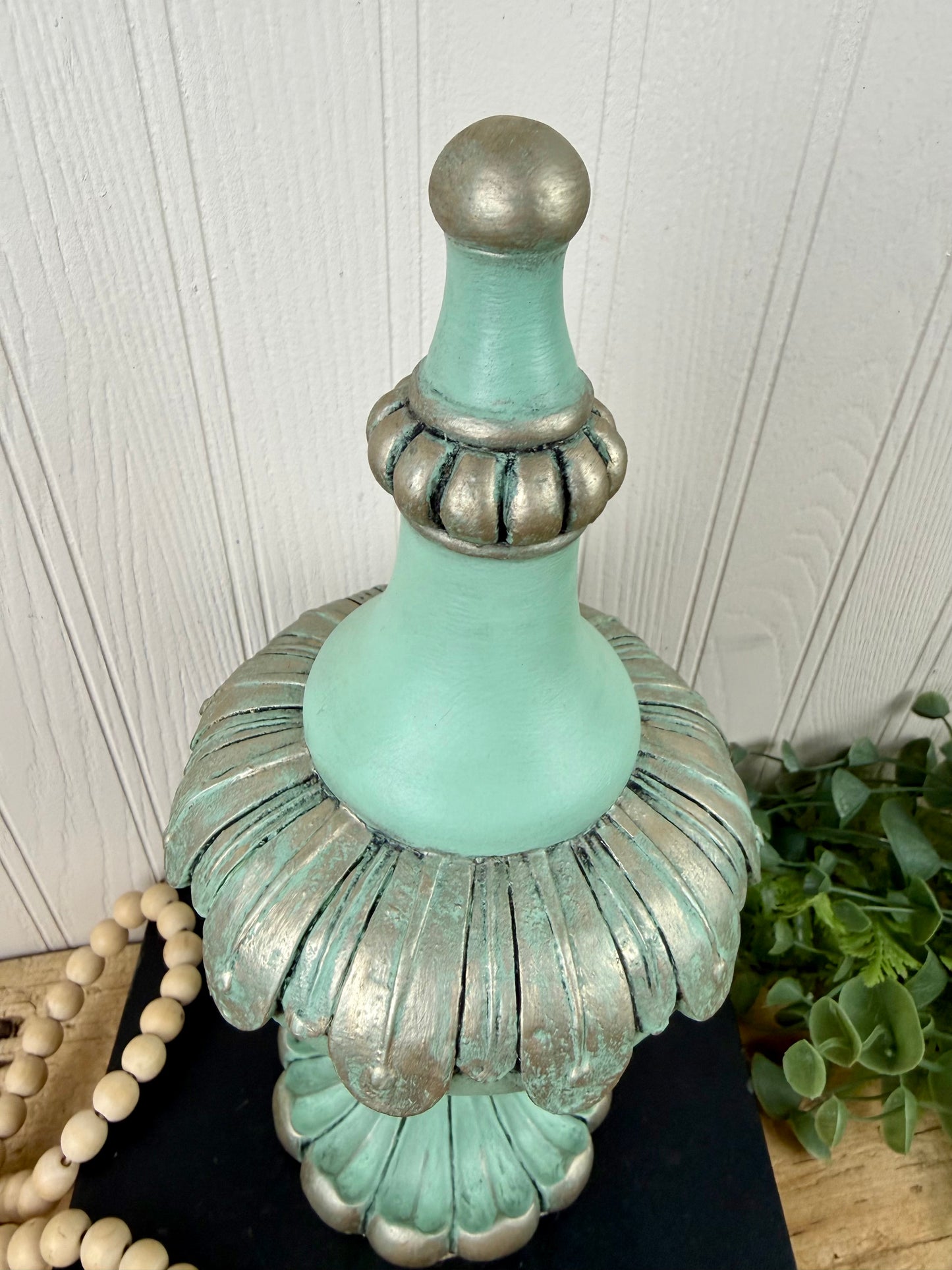Upcycled Hand Painted Decorative Finial