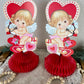Vintage Valentine’s Cupid Honeycomb Tissue Paper Centerpieces
