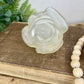 Vintage Frosted Glass Rose Perfume Bottle