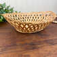 Vintage Oval Open Weave Wicker Basket