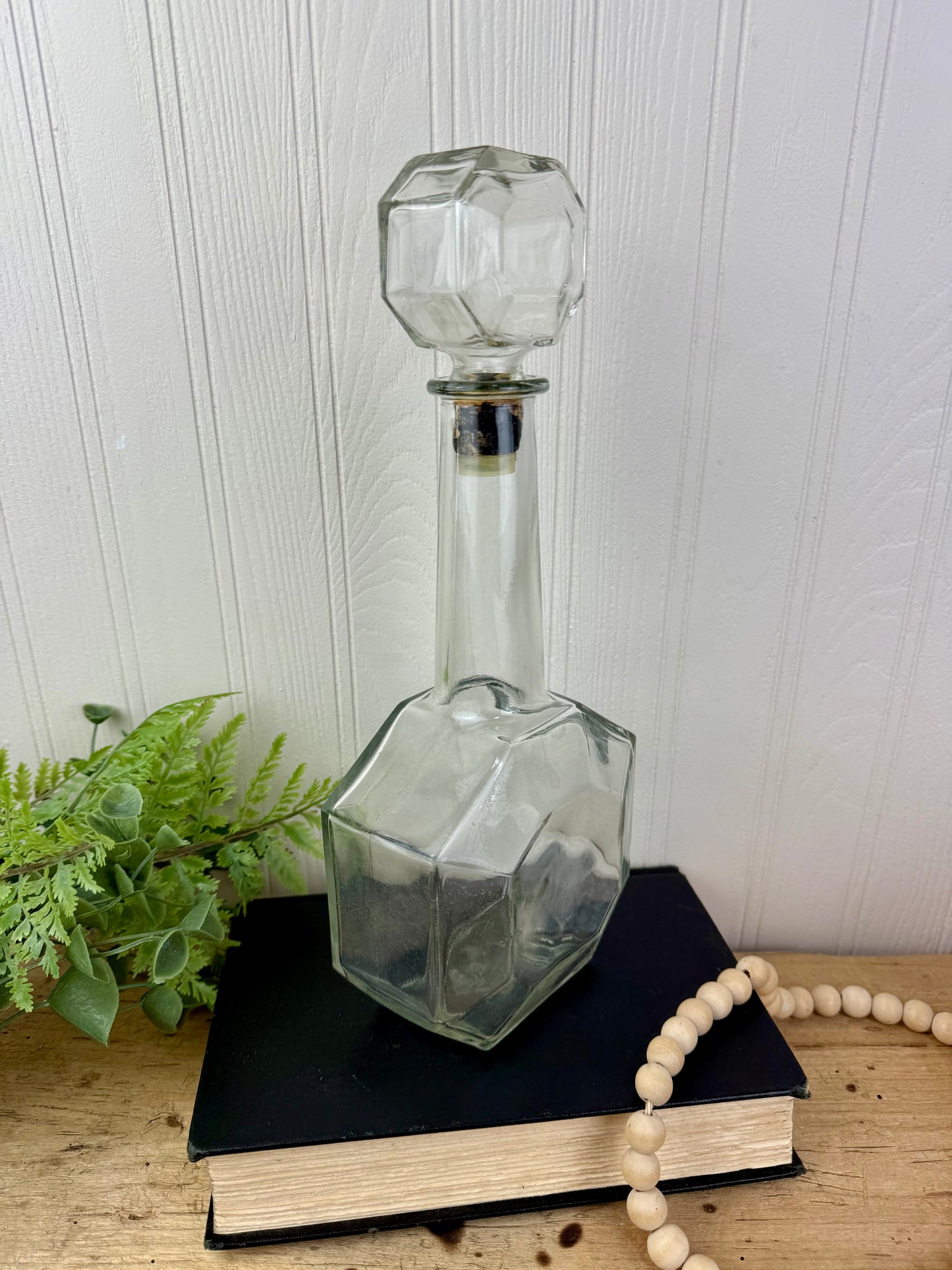 Vintage Anchor Hocking Octagon Long Neck Decanter