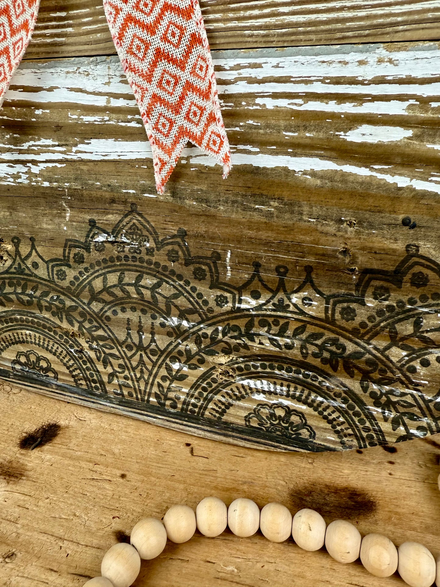 Handmade Barn Wood Pumpkin with Stamped Details