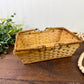 Vintage Rectangular Basket with Movable Handles