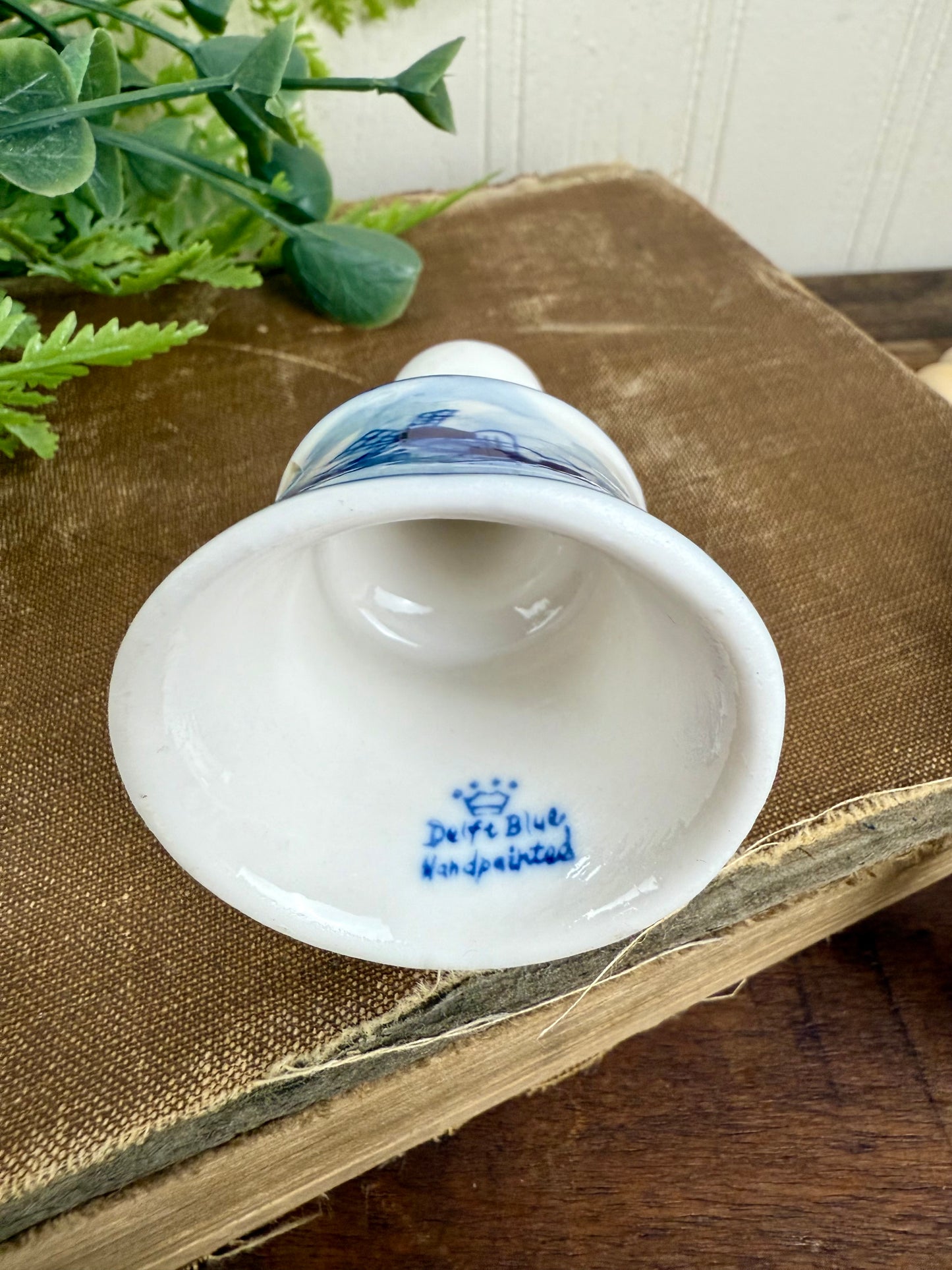 Vintage Hand Painted Delft Porcelain Figurine from Pella, Iowa