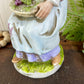 Vintage Homco Ceramic Figurine- Old Woman with Grape Basket