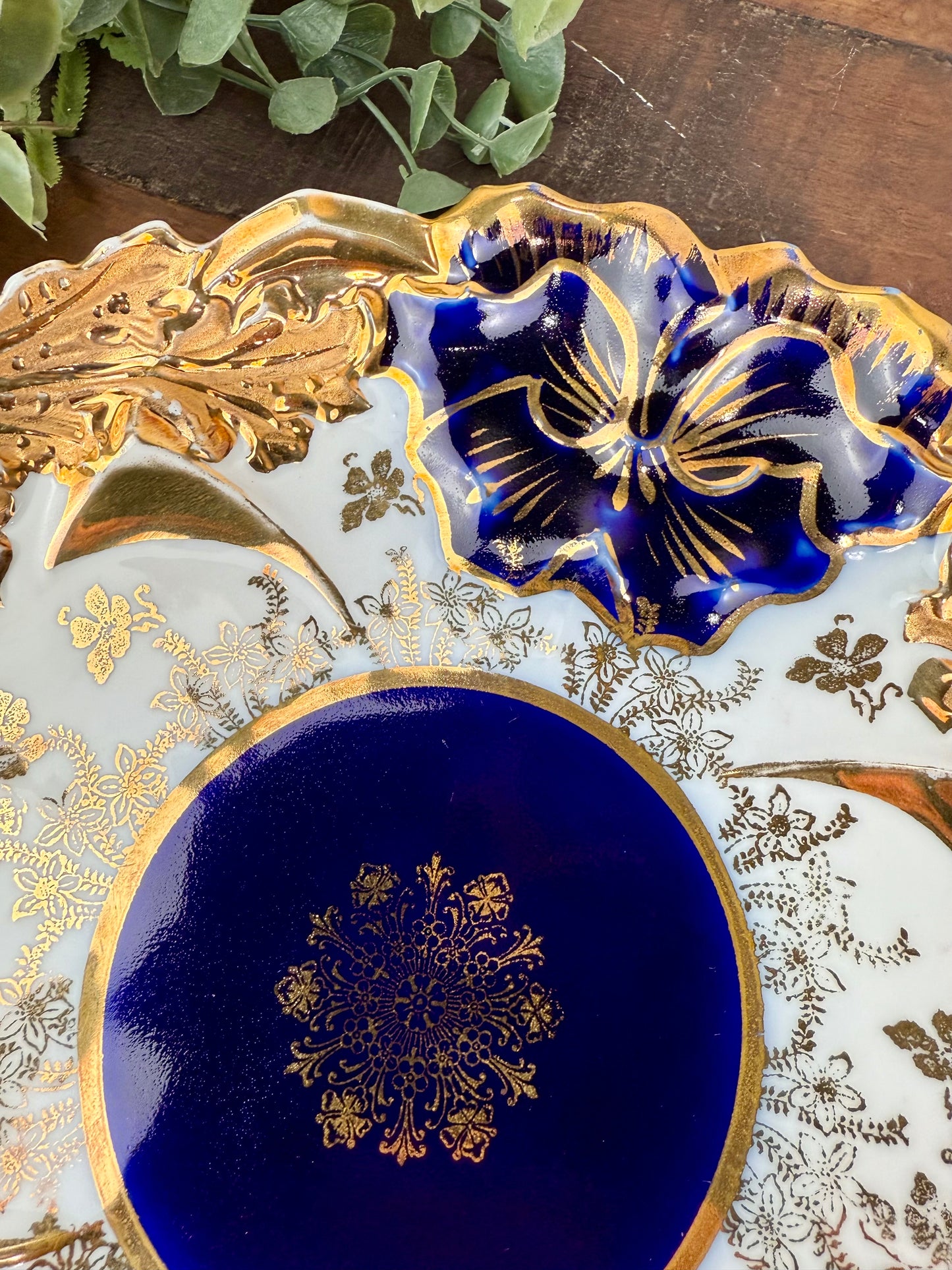 Antique German IPF Ornate Porcelain Plate