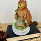 Vintage Ceramic Mama & Baby Owl Figurine