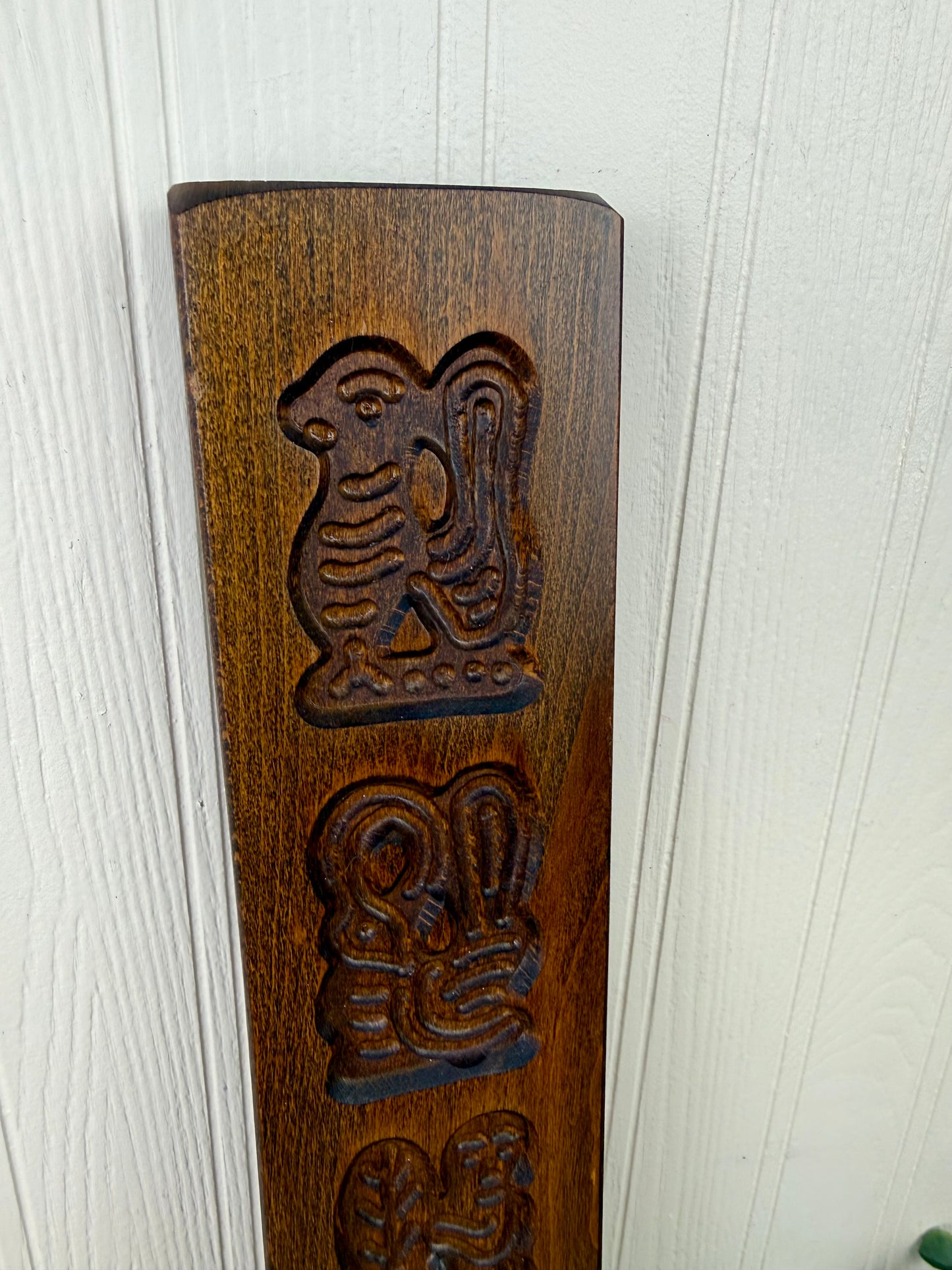 Vintage Dutch Folk Style Wooden Cookie Mold