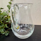 Vintage Crystal Glass Creamer with Etched Florals