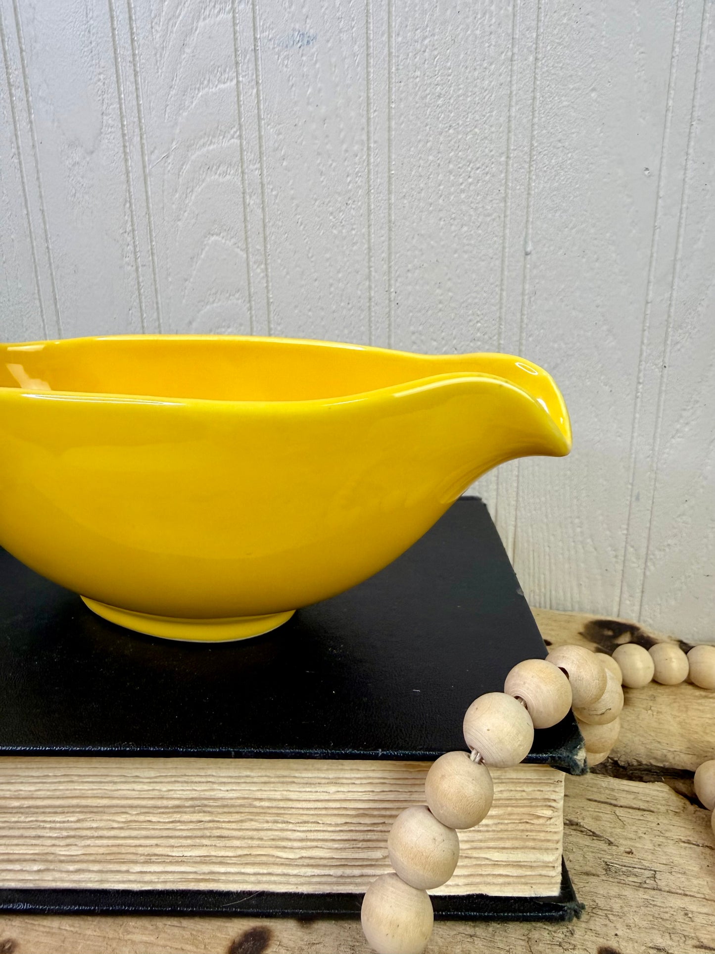 Vintage Homer Laughlin Rhythm Yellow Open Gravy Boat