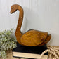 Vintage Home Interiors Wooden Goose Wall Pocket with Red Florals