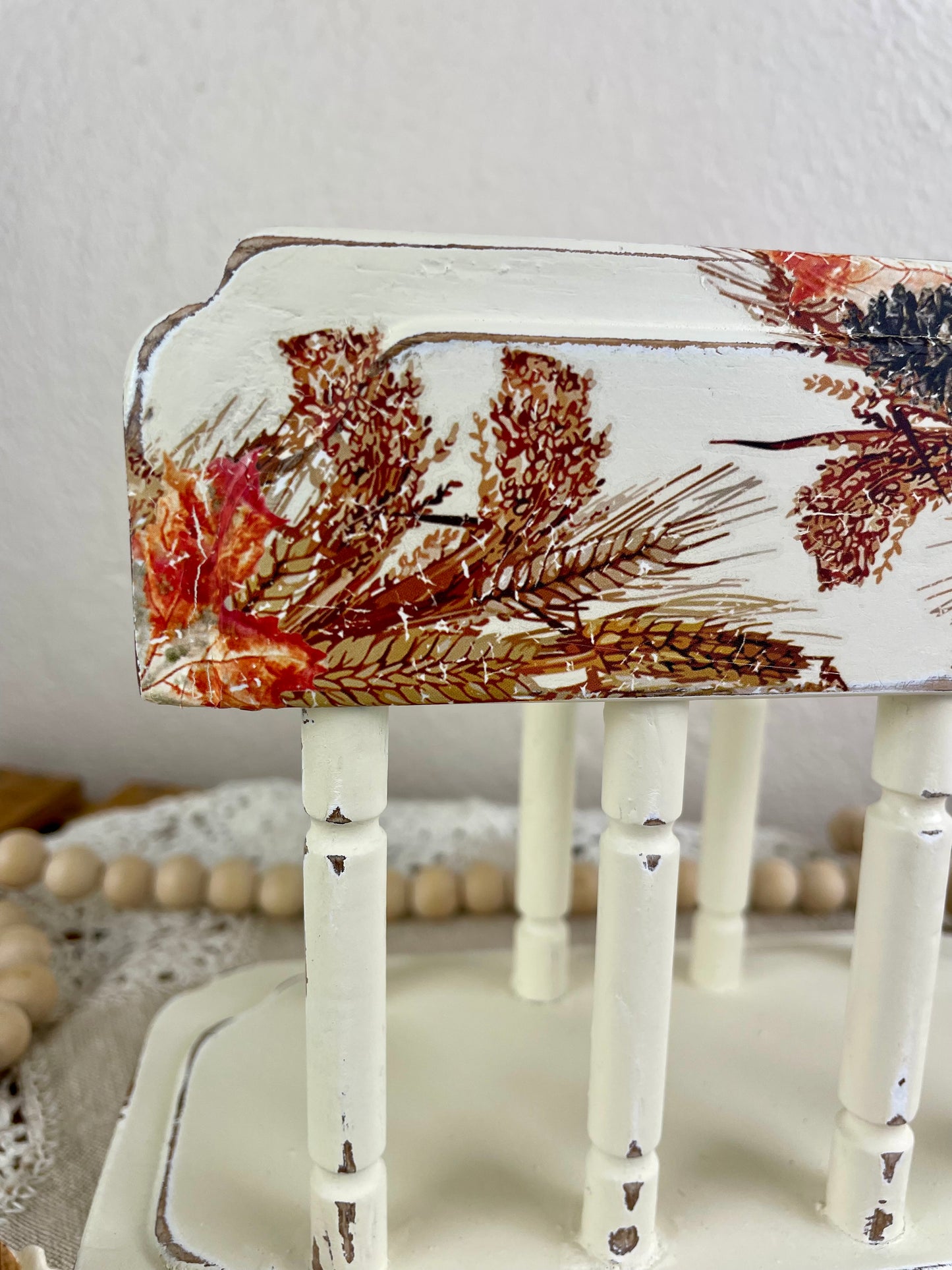 Upcycled Wooden Fall Themed Napkin Holder