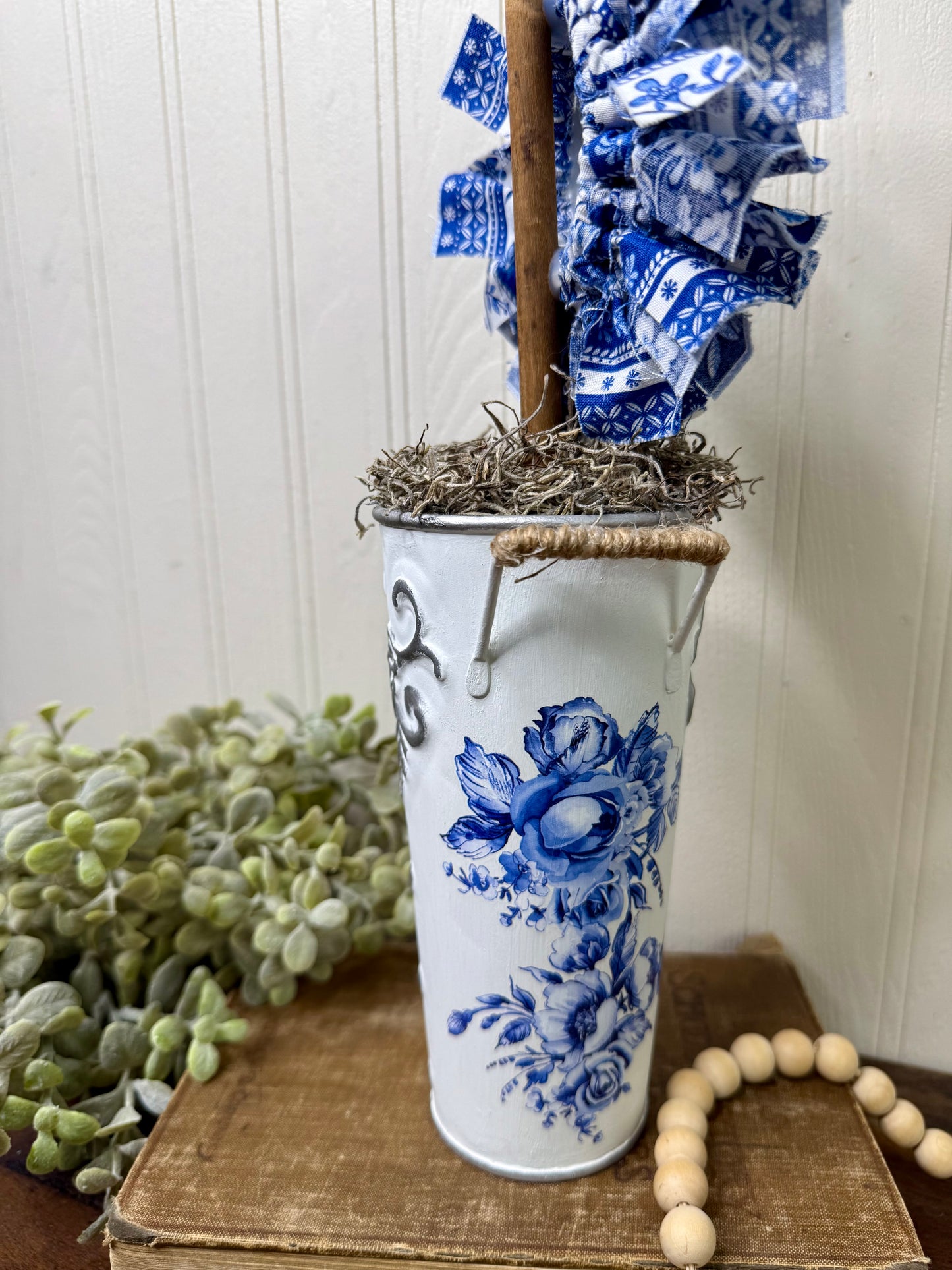 Handmade Upcycled Fabric Flower Pot