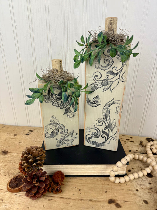 Handmade Stamped Beige Pumpkin Set