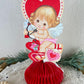 Vintage Valentine’s Cupid Honeycomb Tissue Paper Centerpieces