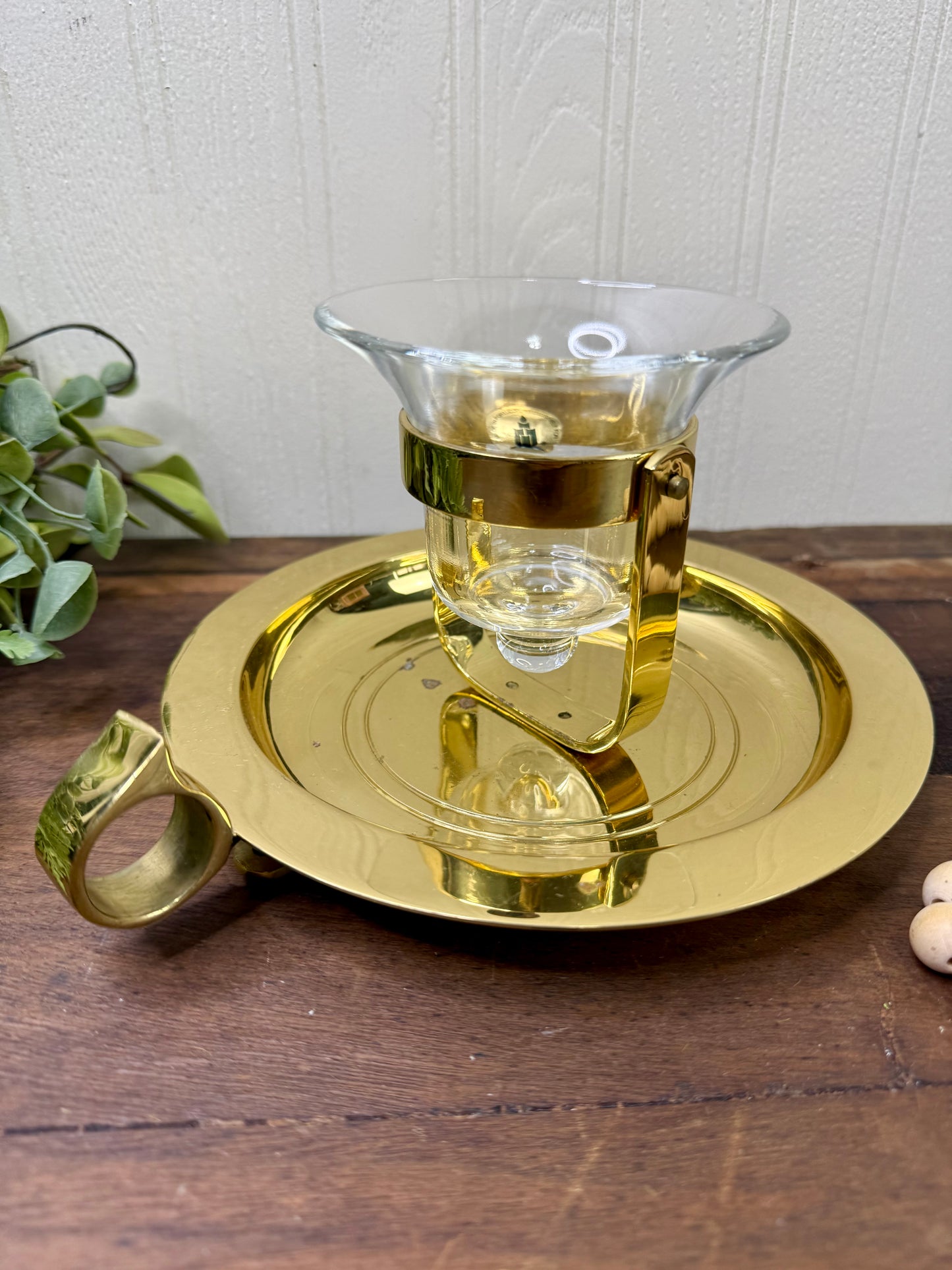 Vintage PartyLite Brass Nautical Gimbal Candle Holder