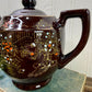 Vintage Japanese Moriage Redware Teapot