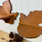 Vintage Handmade Wooden Maple Leaf Shelf Set