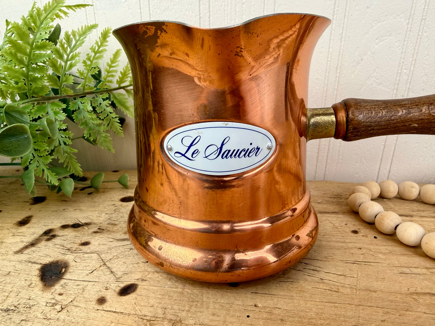 Vintage Le Saucier Copper Pot by Telaflora