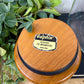 Vintage Dolphin Thailand Glass Canister with Teak Wood Lid