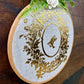 Upcycled Embroidery Hoop Wall Art with Gold Bird