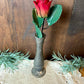 Vintage Silverplate Bud Vase with Metal Rose