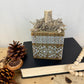 Handmade Reclaimed Wood Tribal Print Block Pumpkin