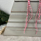 Upcycled Vintage Trim Beige Large Christmas Tree with Handmade Bow