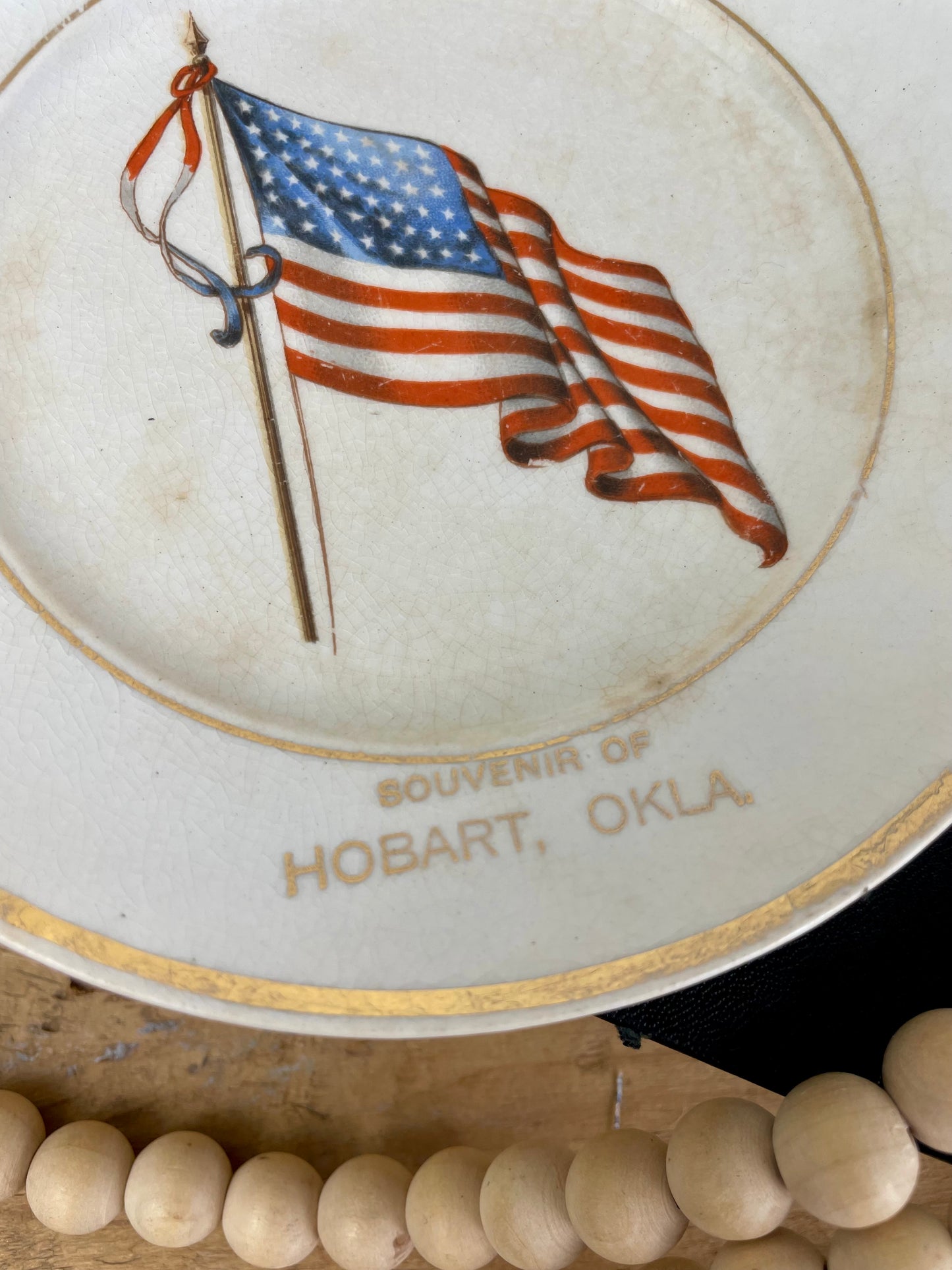 Vintage Flag Souvenir Plate