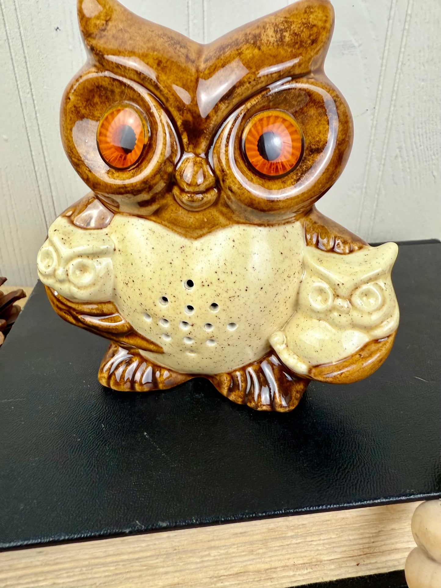 Vintage Mid-Century Ceramic Owl Figurine