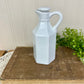 Vintage White Porcelain Cruet with Stopper