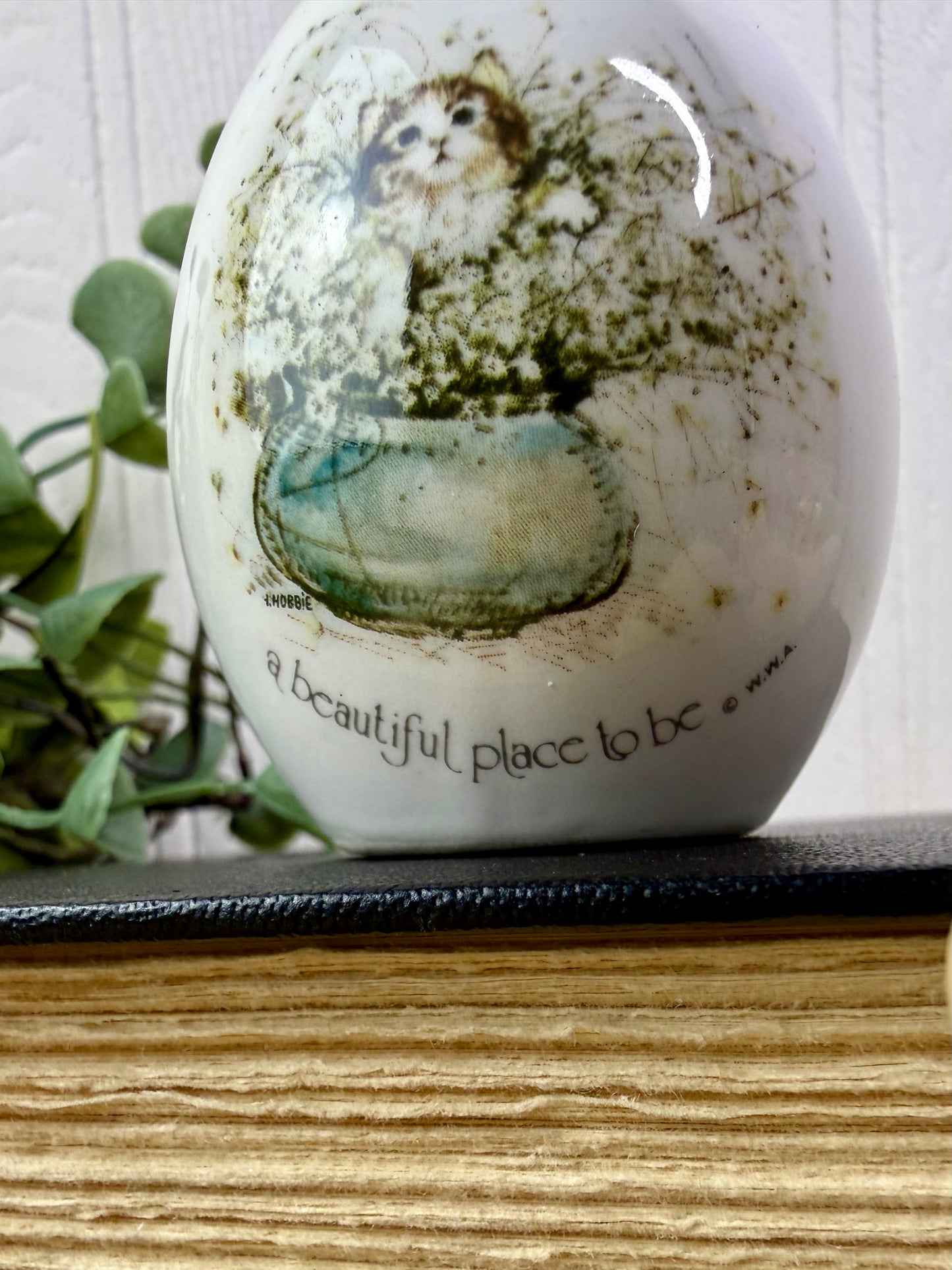 Vintage Holly Hobbie Porcelain Egg