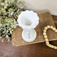 Vintage Anchor Hocking Stars & Bars Milk Glass Bud Vase