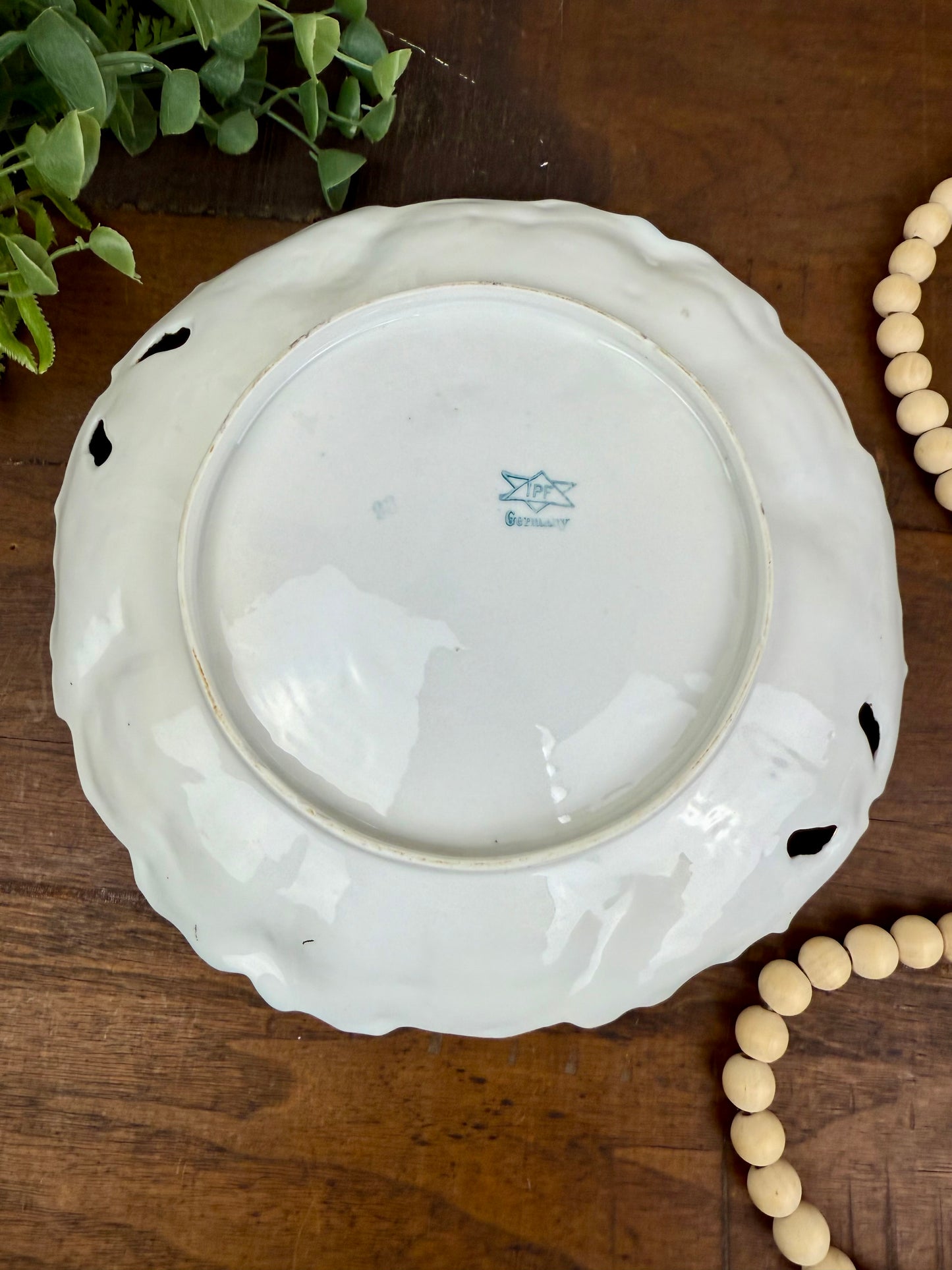 Antique German IPF Ornate Porcelain Plate