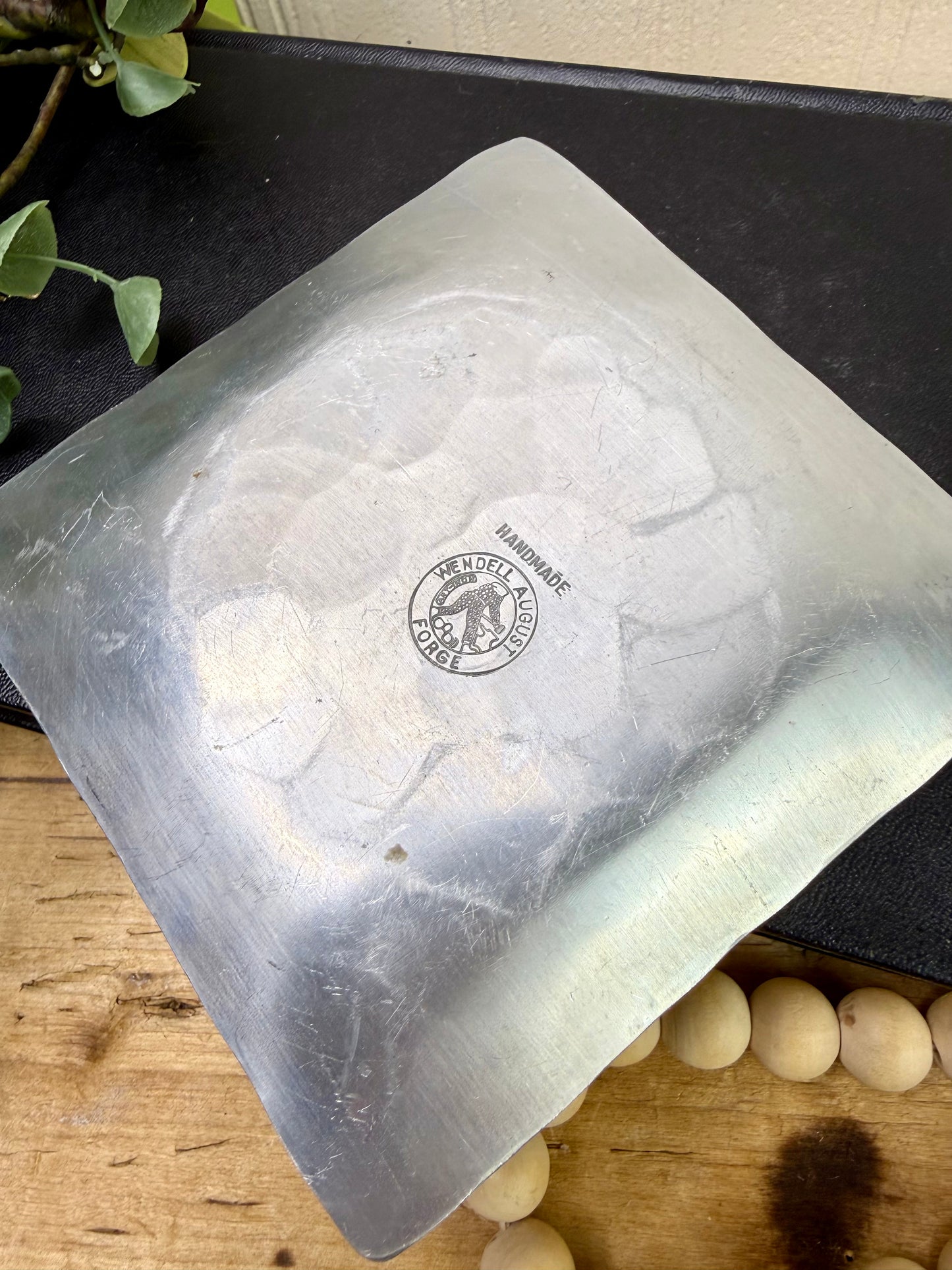 Vintage Hammered Aluminum Trinket Dish by Wendell August Forge