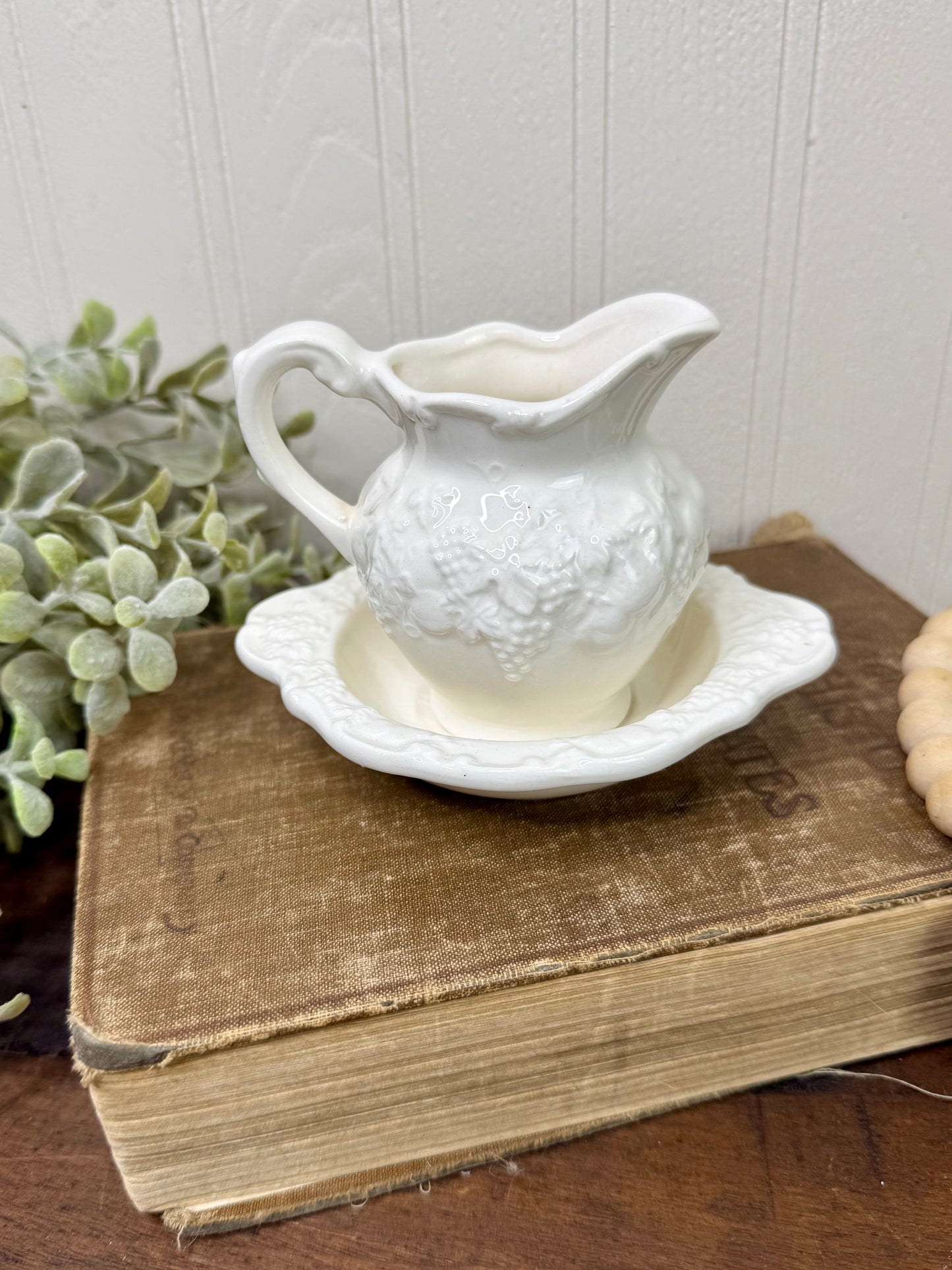 Vintage Lefton China Mini Pitcher and Bowl Basin