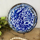 Vintage Blue & White Marbled Enamel Pie Pan