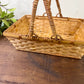 Vintage Rectangular Basket with Movable Handles