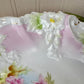 Antique Porcelain Serving Bowl with Hand Painted Florals
