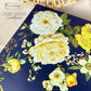Hand Painted Blue Side Table with Yellow Florals- Shipping Included