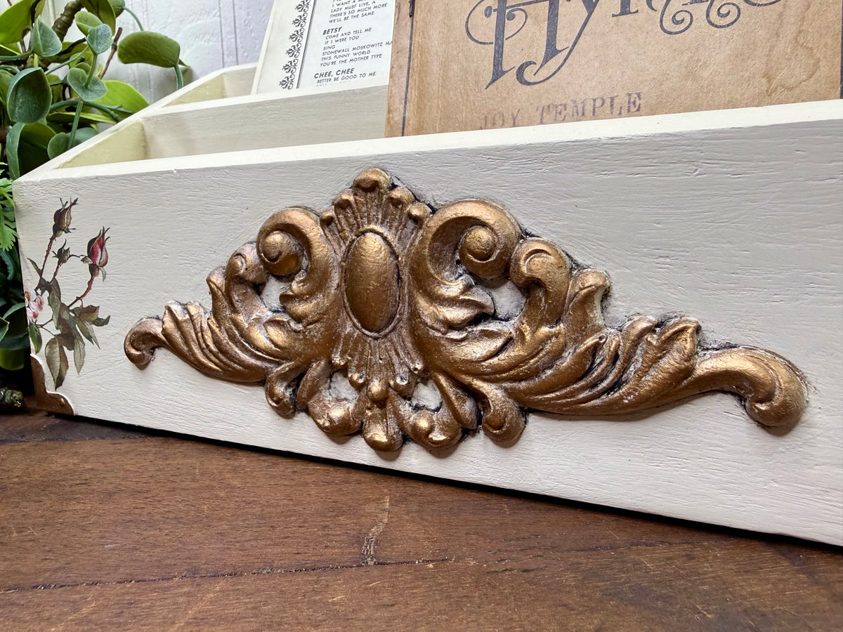 Upcycled Letter Organizer with Roses