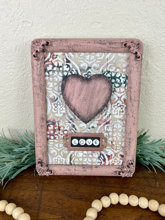 Upcycled Picture Frame “Love” Wall Art