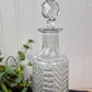 Vintage Diamond Patterned Crystal Decanter